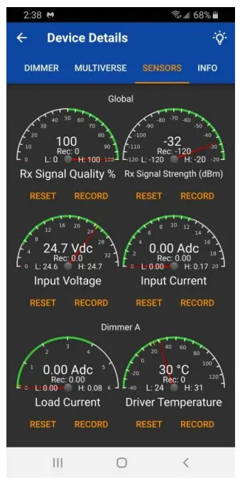 CITY THEATRICAL 5943 QolorFLEX 5x2 5A 24GHz Multiverse Dimmer - app 1