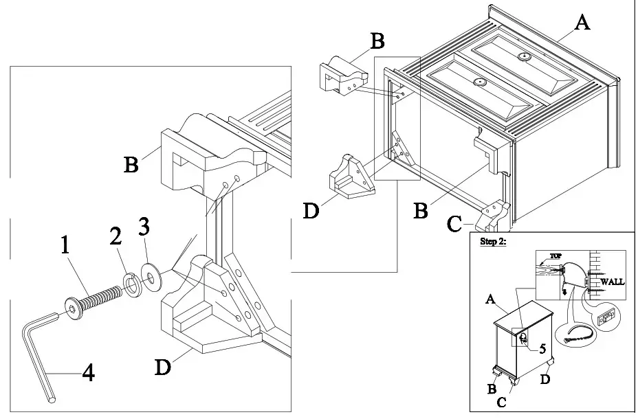 The BRICK PAS2B2NS Passages Vintage Nightstand - Step 1