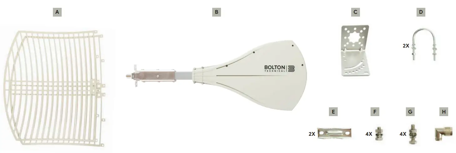 BOLTON TECHNICAL BT974822 Long Ranger Ultra High Gain Parabolic Antenna