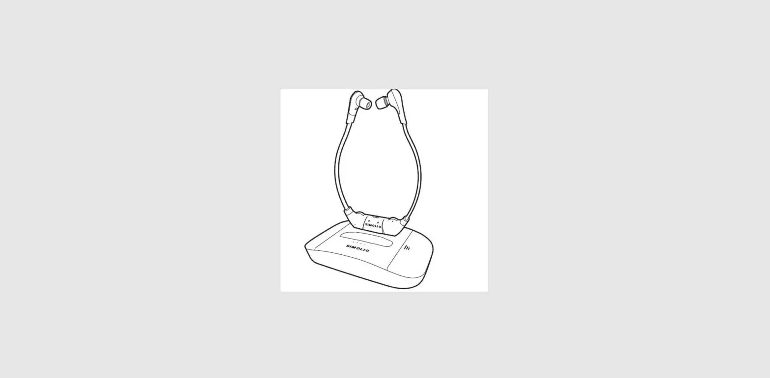 Simolio Digital 2.4ghz Dual Wireless Tv Headphones W/100ft Long-distance-complete Feature