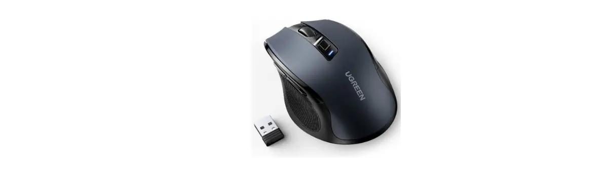 Ugreen Wireless Mouse, Ergonomic Mouse 5-level 4000 Dpi 6 Buttons User Instructions