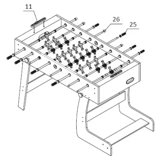 NORDIC Games 809-041 Portable Table football Soccer Game fig (10)
