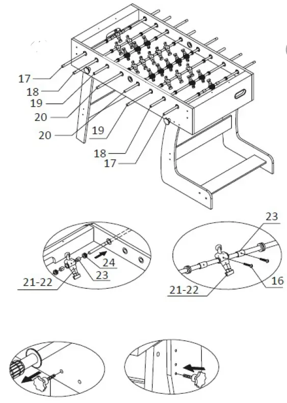 NORDIC Games 809-041 Portable Table football Soccer Game fig (7)
