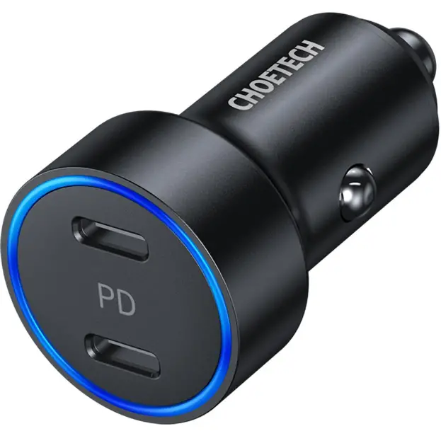 CHOETECH-C0054-40W-Dual-USB-C-PD-Car-Charger