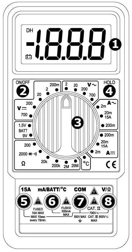 velleman DVM892N Digital Multimeter fig (3)
