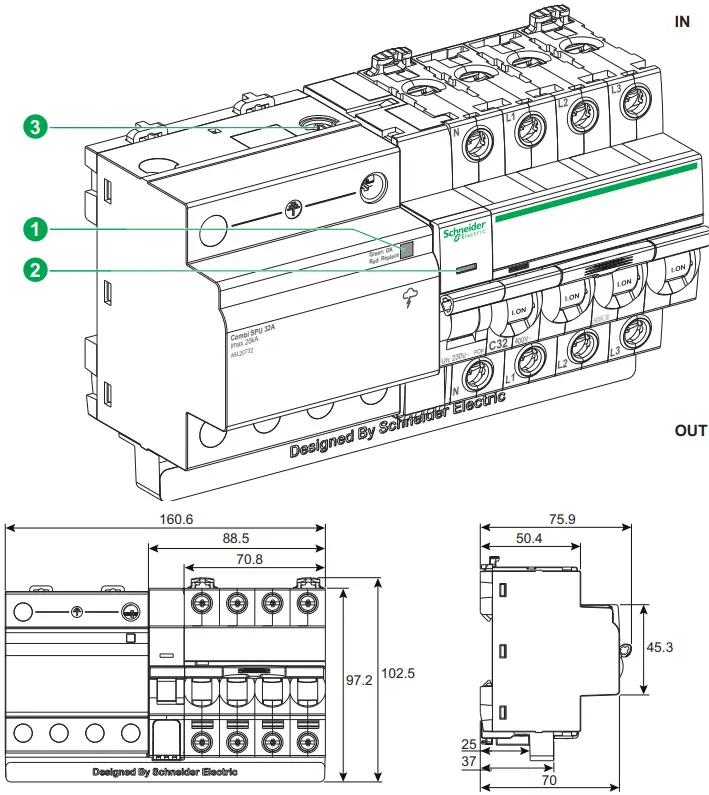 Schneider Electric Acti9 Combi Surge protector-1
