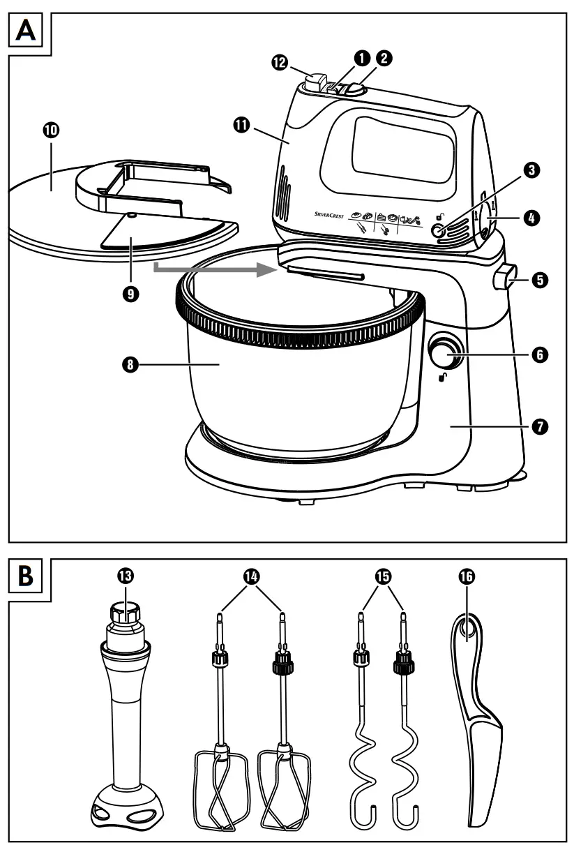 SILVERCREST SHMS 300 D2 Hand Mixer Set - FIg