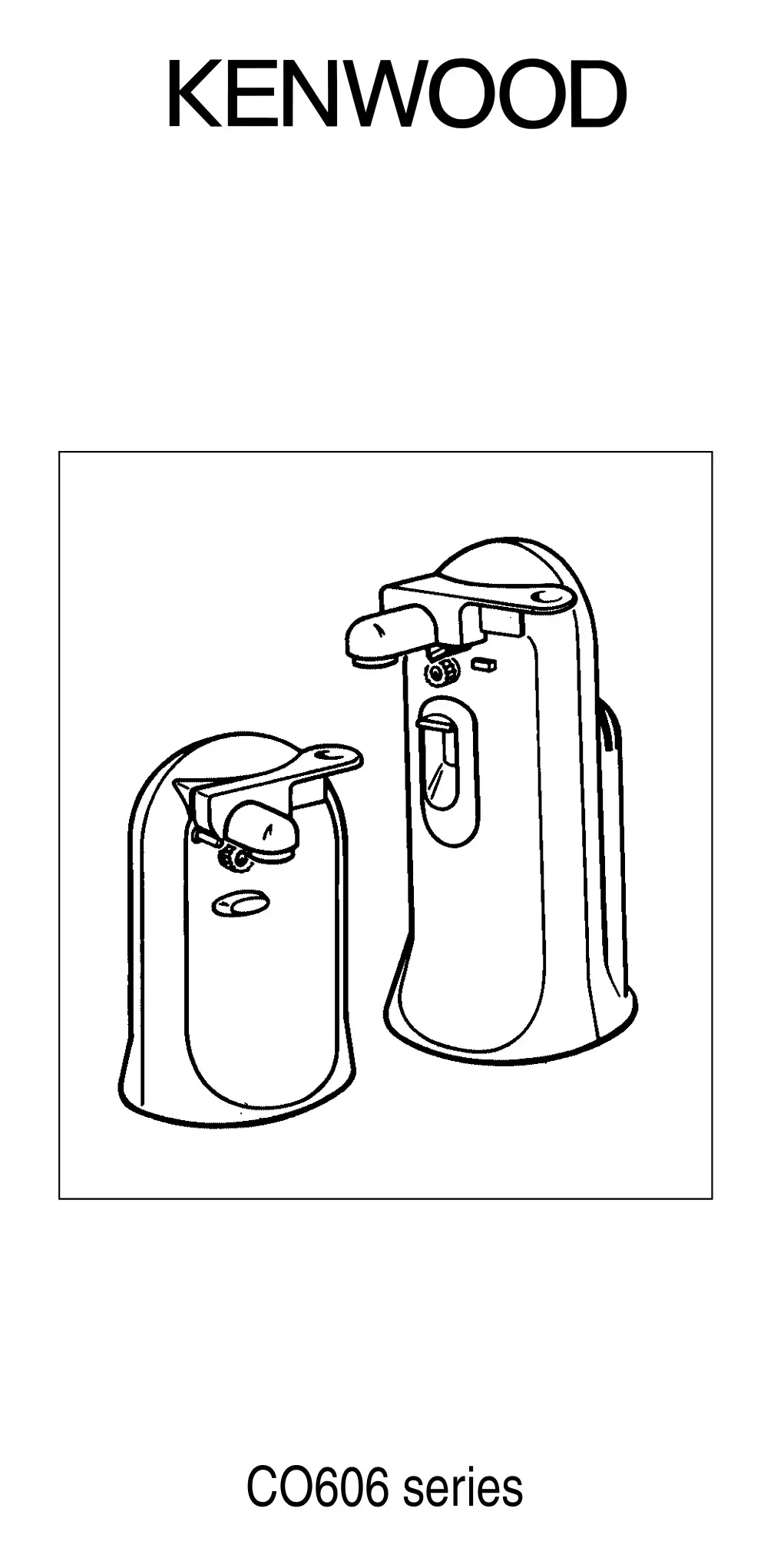 KENWOOD CO606 Electric 3-in-1 Can Opener Instruction Manual