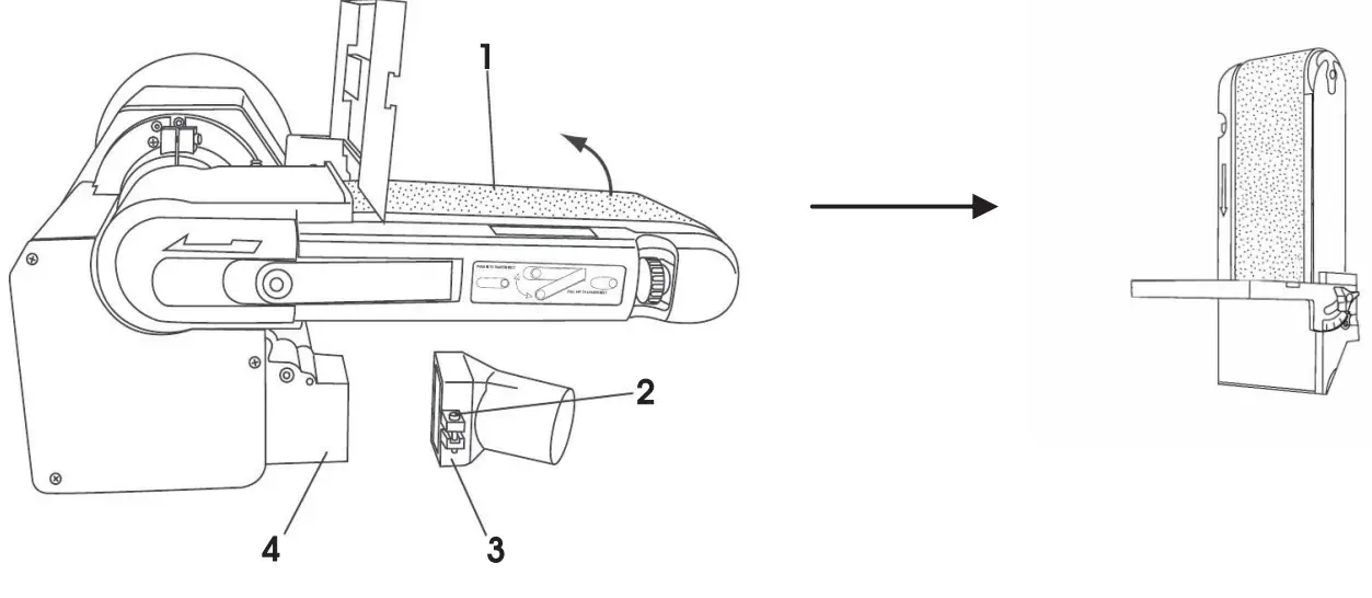SIP INDUSTRIAL 01946 4X8 Inch Belt Disc Sander fig 6