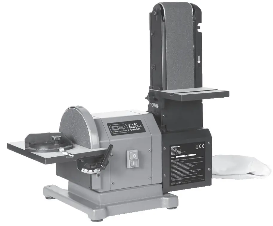 SIP INDUSTRIAL 01946 4X8 Inch Belt Disc Sander