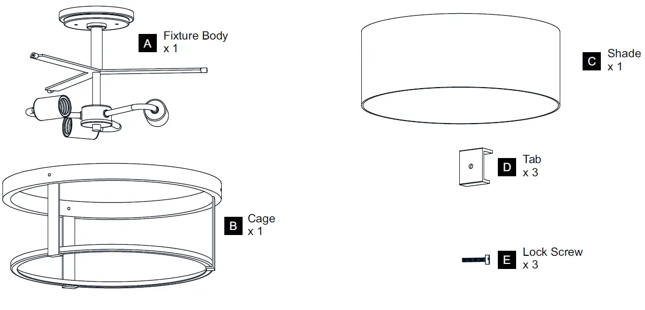 QUOIZEL LSB1716OZ Lisbon 3 Light 17 inch Old Bronze Semi-Flush Mount Ceiling Light 2