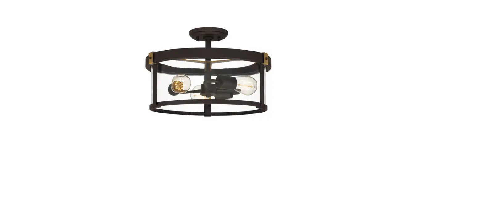 Quoizel Lsb1716oz Lisbon 3 Light 17 Inch Old Bronze Semi-flush Mount Ceiling Light Installation Guide