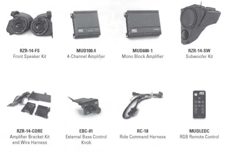 MTX AUDIO RZR 14RC THUNDER3 3 Speaker Amplified Audio System-fig1
