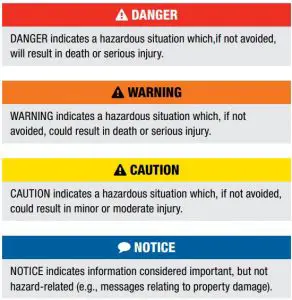 FIG 1 Product safety information