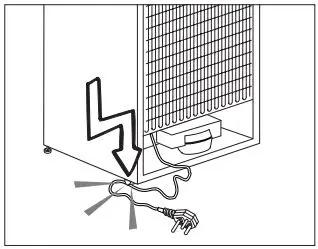 beko B1754 N, B1754 FN Refrigerator User Manual - Avoid causing damage on power cable