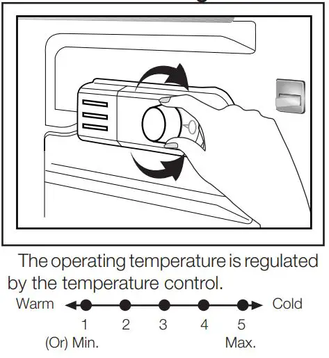 beko B1754 N, B1754 FN Refrigerator User Manual - Thermostat setting button