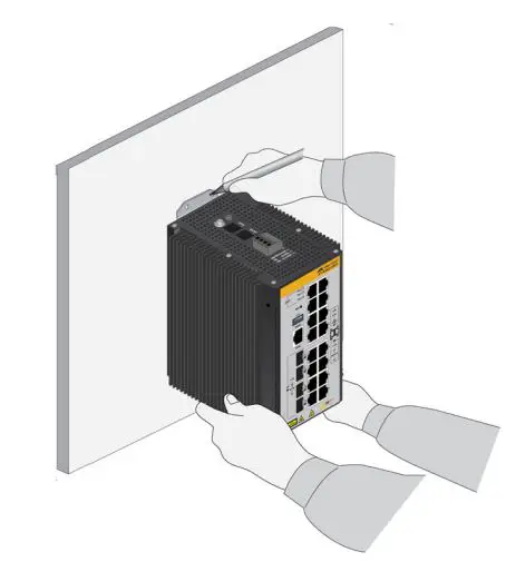 Allied Telesis IE340 Industrial Ethernet Layer 3 Switches Installation Guide - Have a person hold the switch on the concrete