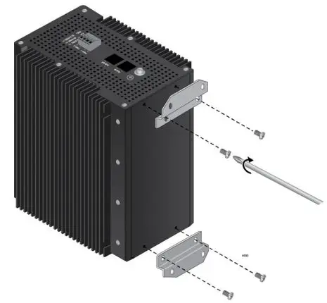 Allied Telesis IE340 Industrial Ethernet Layer 3 Switches Installation Guide - Install the two wall brackets to the back panel