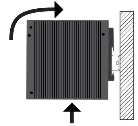 Allied Telesis IE340 Industrial Ethernet Layer 3 Switches Installation Guide - Press upwards on the bottom panel