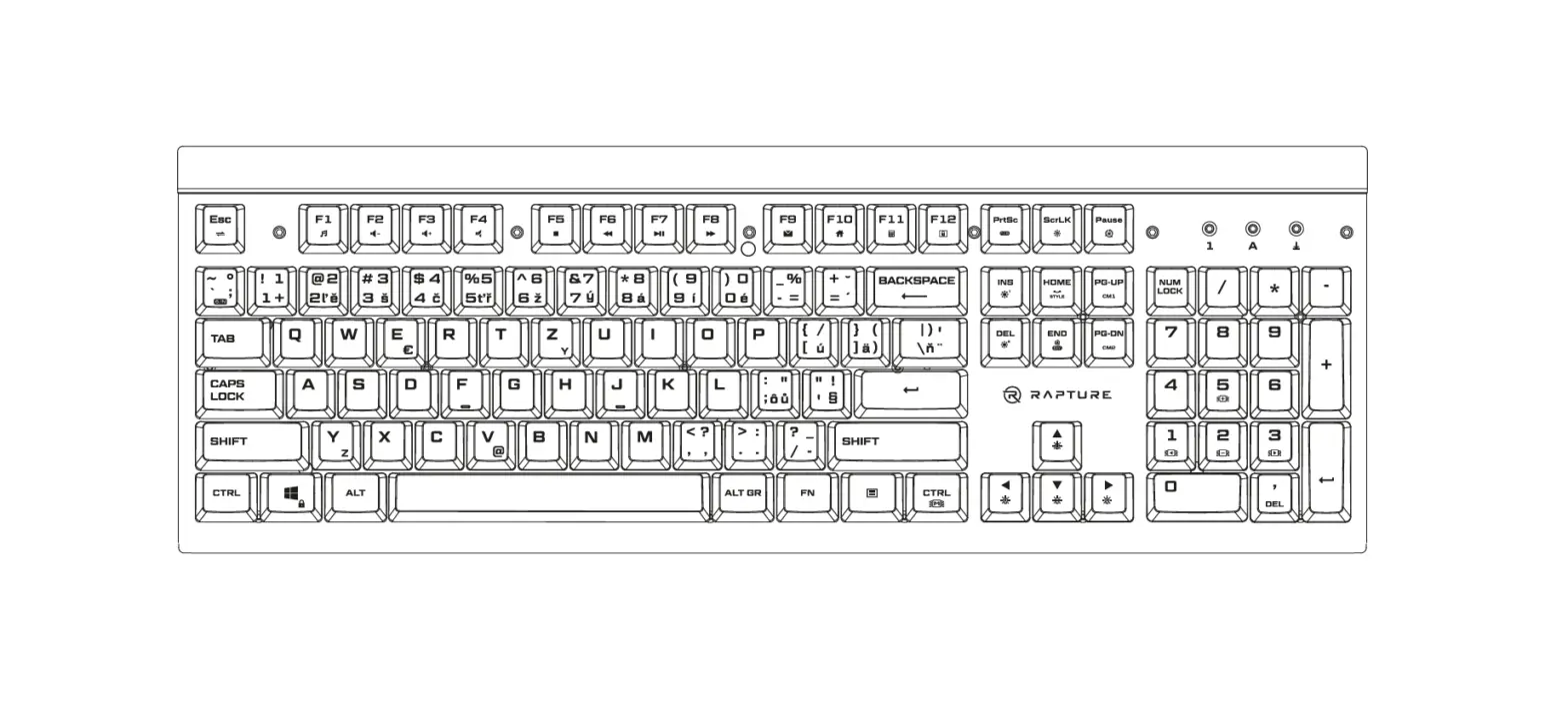 Rapture Alpha Rpt-gmk32fls01 Gaming Keyboard User Manual