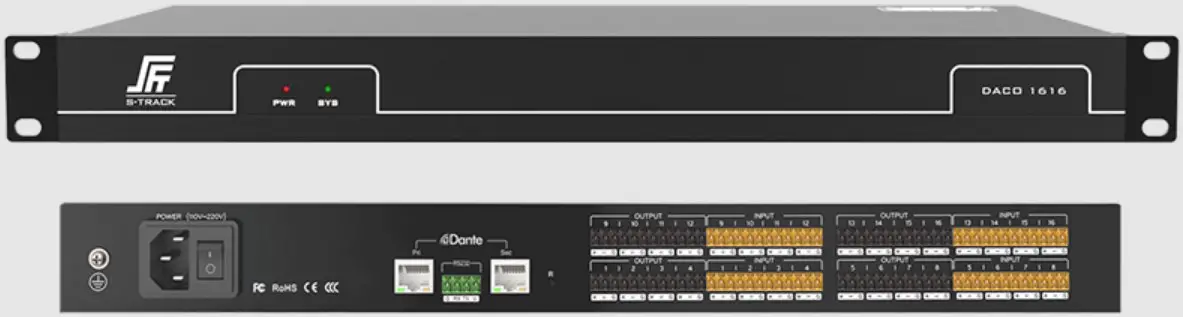 S-TRACK DACO 1616 Multi CH Dante Interface