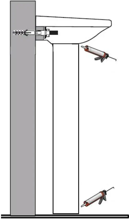 better bathrooms 25896 Wall Hung and Pedestal Basin 08