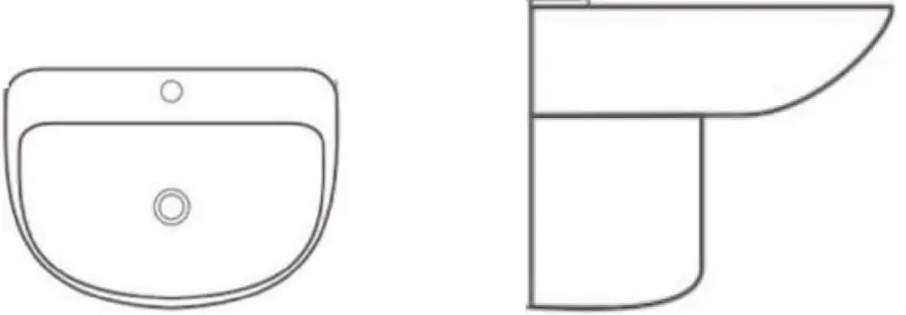 better bathrooms 25896 Wall Hung and Pedestal Basin 09