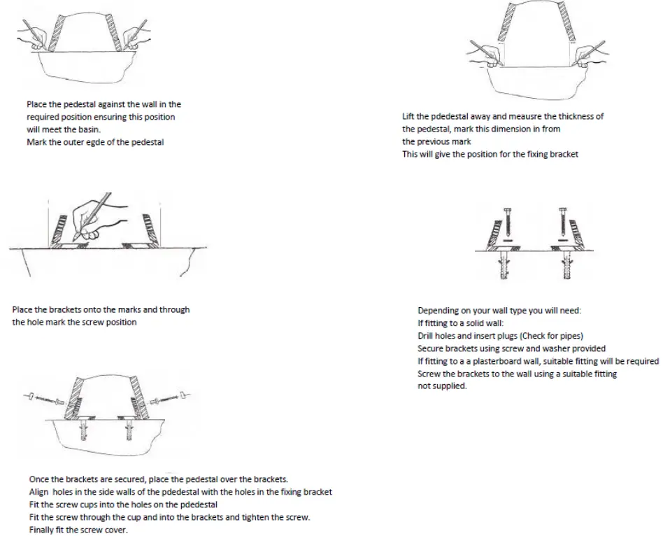 better bathrooms 25896 Wall Hung and Pedestal Basin 18