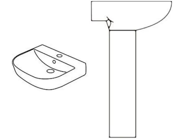 better bathrooms 25896 Wall Hung and Pedestal Basin 19