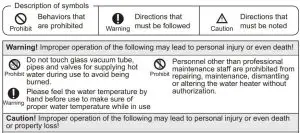 FIG 1 Safety cautions