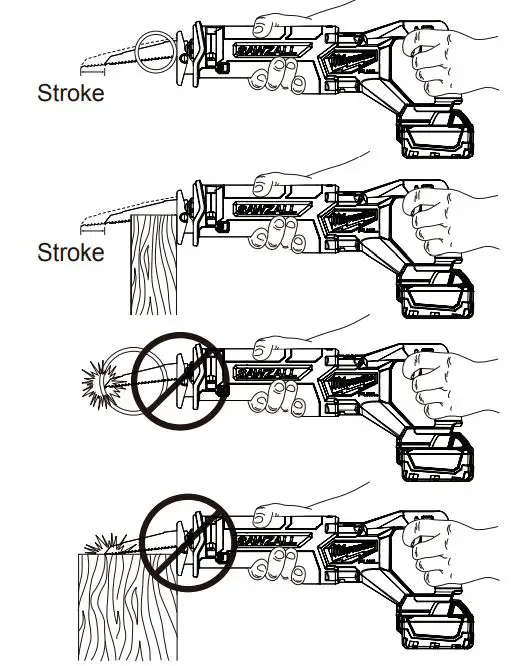 Milwaukee M18 FUEL SAWZALL Reciprocating Saw Owner’s Manual - Removing broken blades