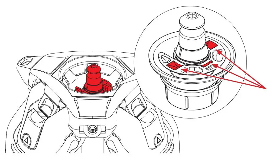 Sachtled aktiv bowl connector 75 mm 100 mm - Check that 3 lugs are correctly located in the Retaining Clip indents