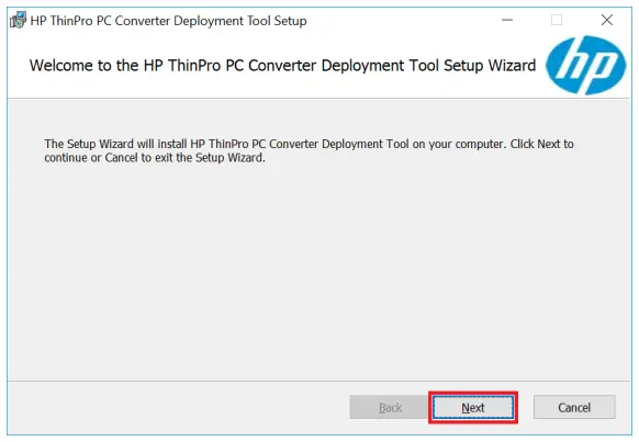 HP Installation Wizard