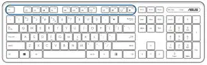 ASUS KB-CW100 Wireless Keyboard and Mouse Set - Keyboard hotkeys