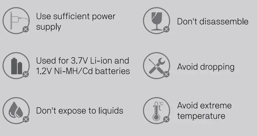 iiglo IICHARGEUSBU3PR002 Smart Battery Charger -attention