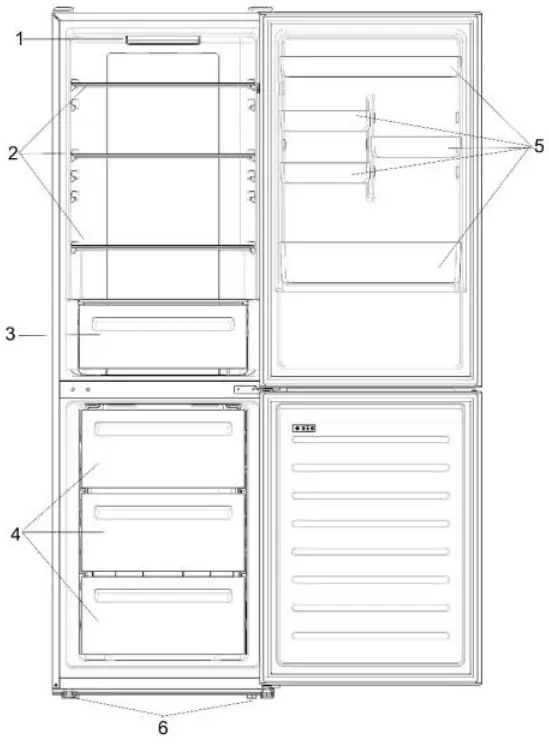 CANDY CCBF5172WHK Fridge and Freezer - DESCRIPTION