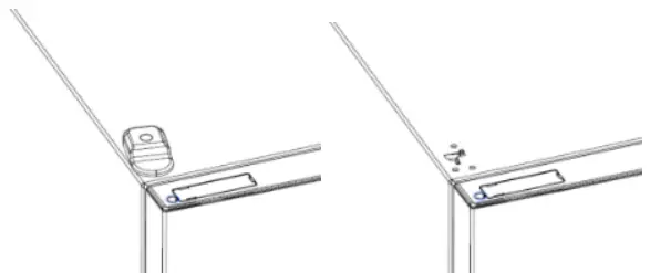 CANDY CCBF5172WHK Fridge and Freezer - hinge cover1