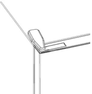 CANDY CCBF5172WHK Fridge and Freezer - hinge cover2