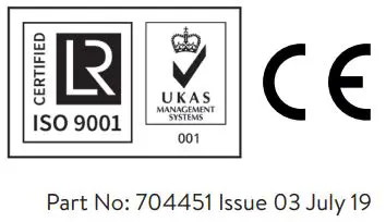 AQUALISA 11642 Concealed Exposed Concentric Valve with Adjustable Kit User Guide - CE icon