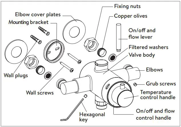 AQUALISA 11642 Concealed Exposed Concentric Valve with Adjustable Kit User Guide - Inlet water supplies
