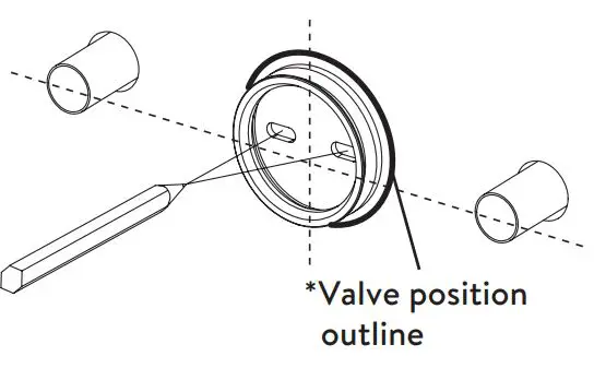 AQUALISA 11642 Concealed Exposed Concentric Valve with Adjustable Kit User Guide - Place valve body against