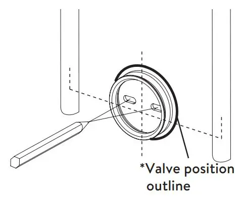 AQUALISA 11642 Concealed Exposed Concentric Valve with Adjustable Kit User Guide - Place valve body into position