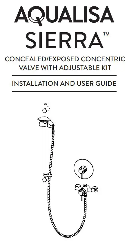 AQUALISA 11642 Concealed Exposed Concentric Valve with Adjustable Kit User Guide