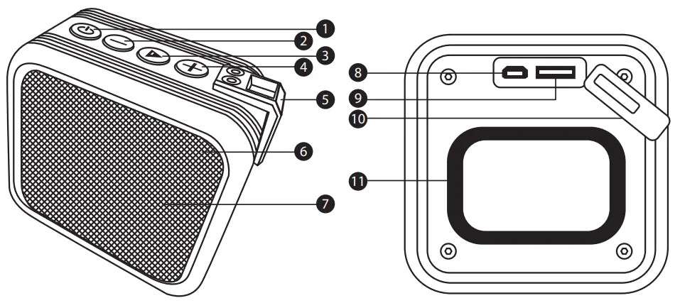 MAGNAVOX MMA3927 Waterproof Portable Speaker with Bluetooth Wireless Technology-fig1