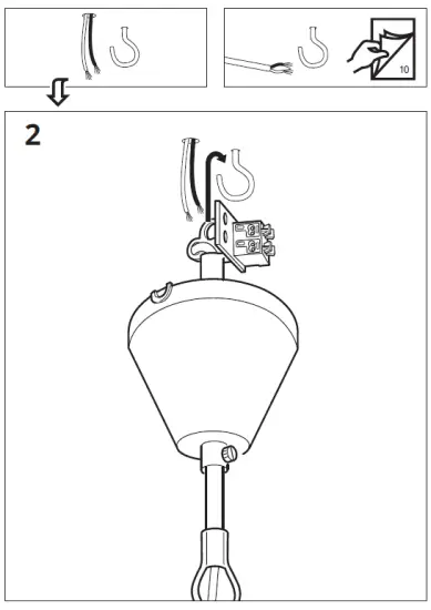 IKEA 800.894.61 KRISTALLER Chandelier 3-Armed fig 3