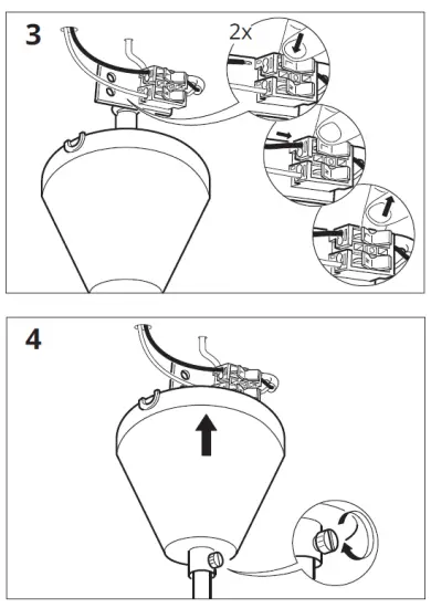 IKEA 800.894.61 KRISTALLER Chandelier 3-Armed fig 4