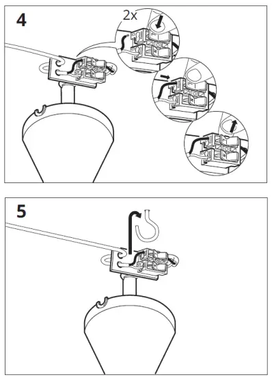 IKEA 800.894.61 KRISTALLER Chandelier 3-Armed fig 6