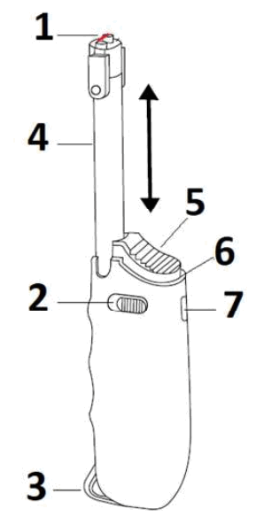 EUROtops 48010 Rechargeable Telescopic Lighter-fig1