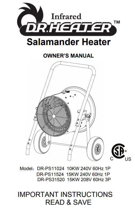 DR HEATER Salamander Heater