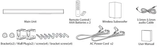 mission MSB21 2 1 Channel Soundbar with Wireless Subwoofer - figure 1